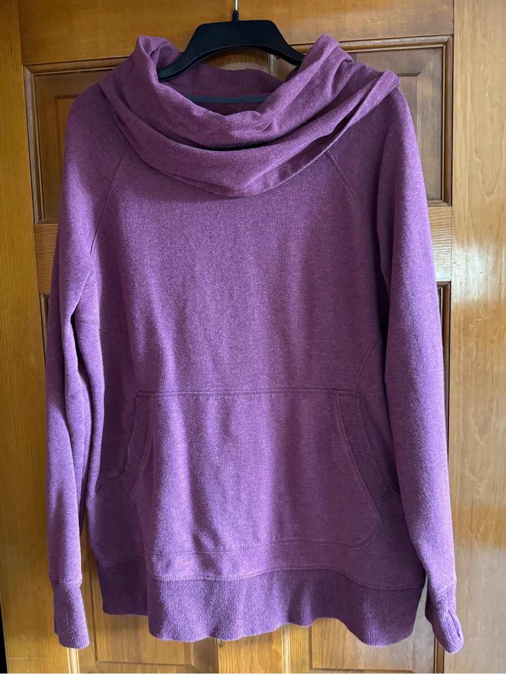 L.L. Bean Women's Purple Cowl Neck Pullover Hoodie